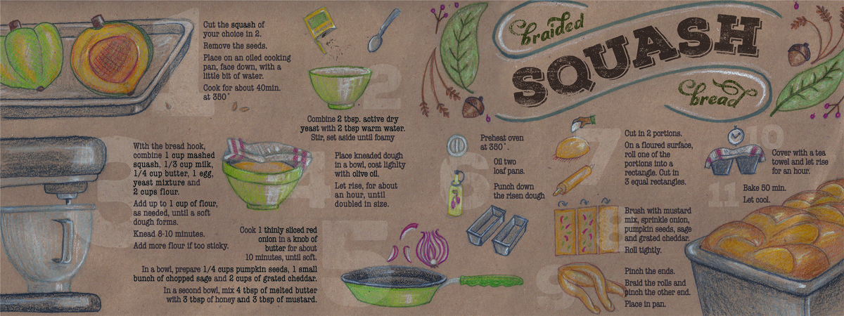 Braided squash bread by Isabelle LF