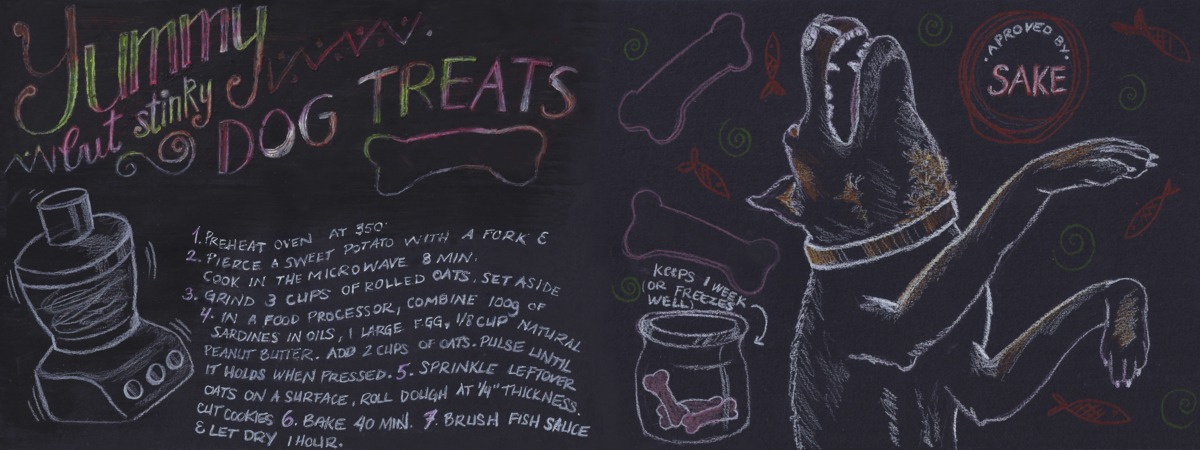 Yummy (but stinky) dog treats by Isabelle LF