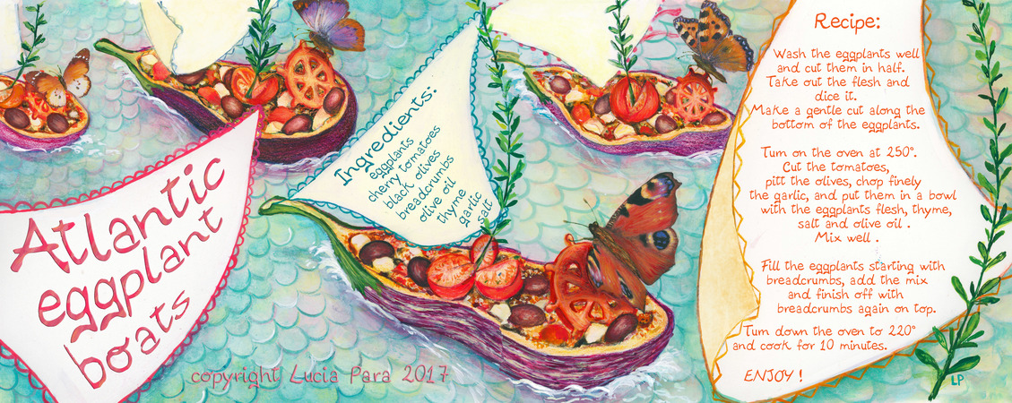 Atlantic eggplant boats by Lucia Elfina Para