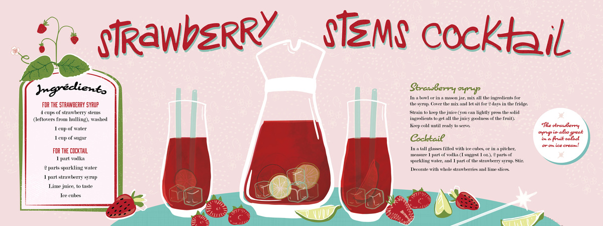 Strawberry stems cocktail by Isabelle LF