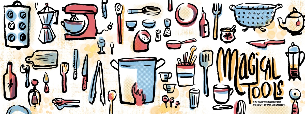 Magical Tools by Leticia Plate Kitchen tools