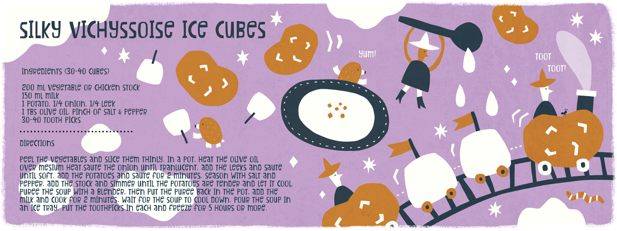 silky vichyssoise ice cubes by AW Illustrations Vichyssoise