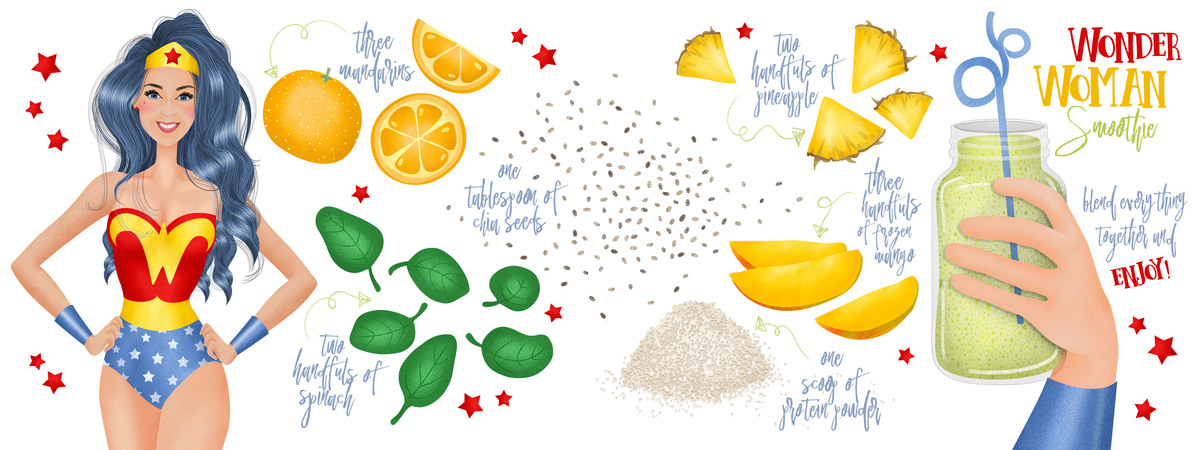 Wonder Woman Smoothie by Hannah Weeks