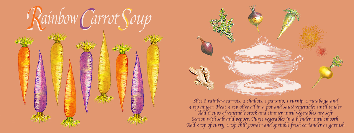 Rainbow Carrot Soup by Claudia Andrade Rainbow carrot soup