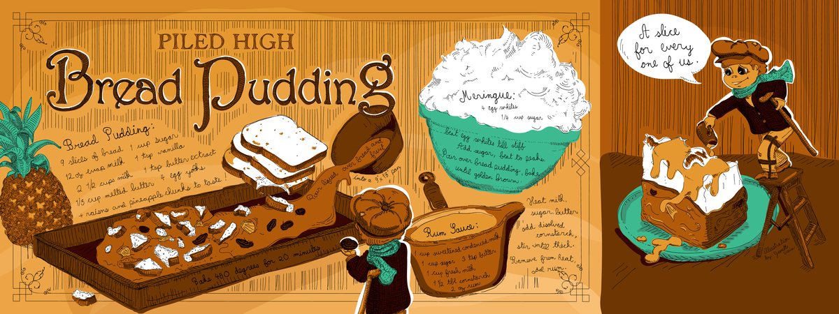 Piled High Bread Pudding by Jeanette Vieira