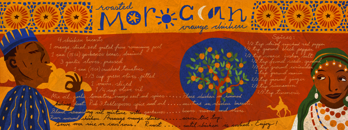 Roasted Moroccan Orange Chicken by Benjamin Bay