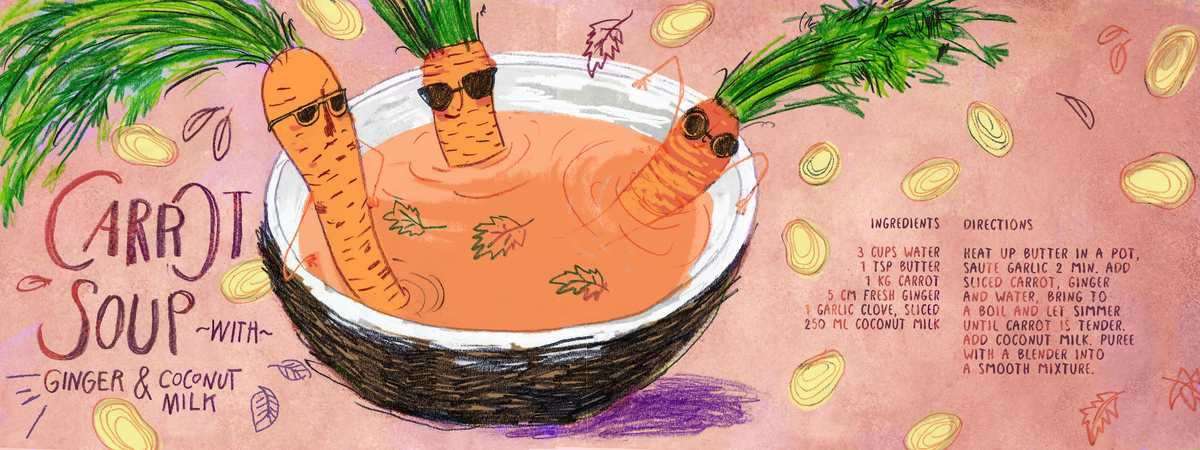 Carrot Soup with Ginger and Coconut Milk by Beata Zurawska