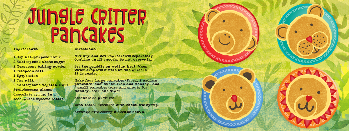 Jungle Critter Pancakes by Sue Mattero Suemattero animal pancakes tdac