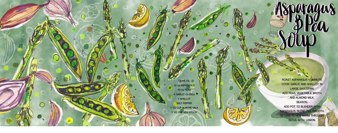 Creamy Asparagus Pea Soup by Daisy Osborne Asparagus pea soup