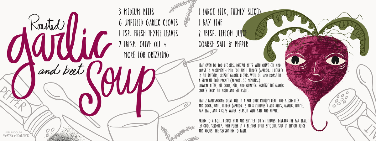 Roasted Garlic and Beet Soup by Lori Rudolph ~ Retro Rudolph's Tdac l rudolph 300dpi