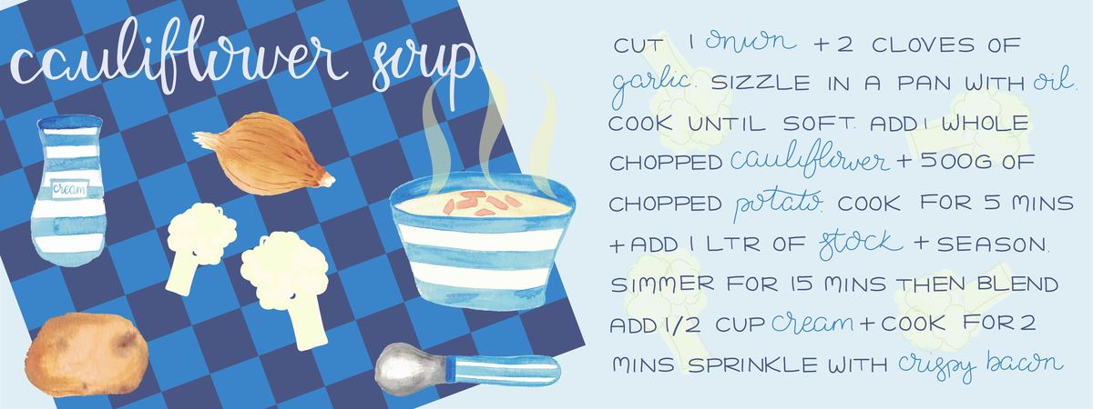 Cauliflower Soup by Sazerelli Designs