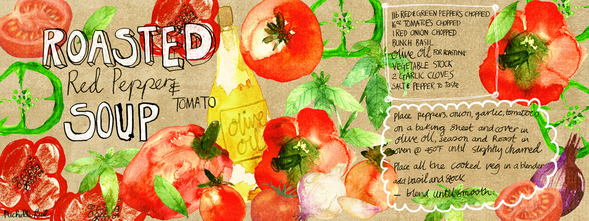 Roasted red pepper and tomato soup by michelle kral