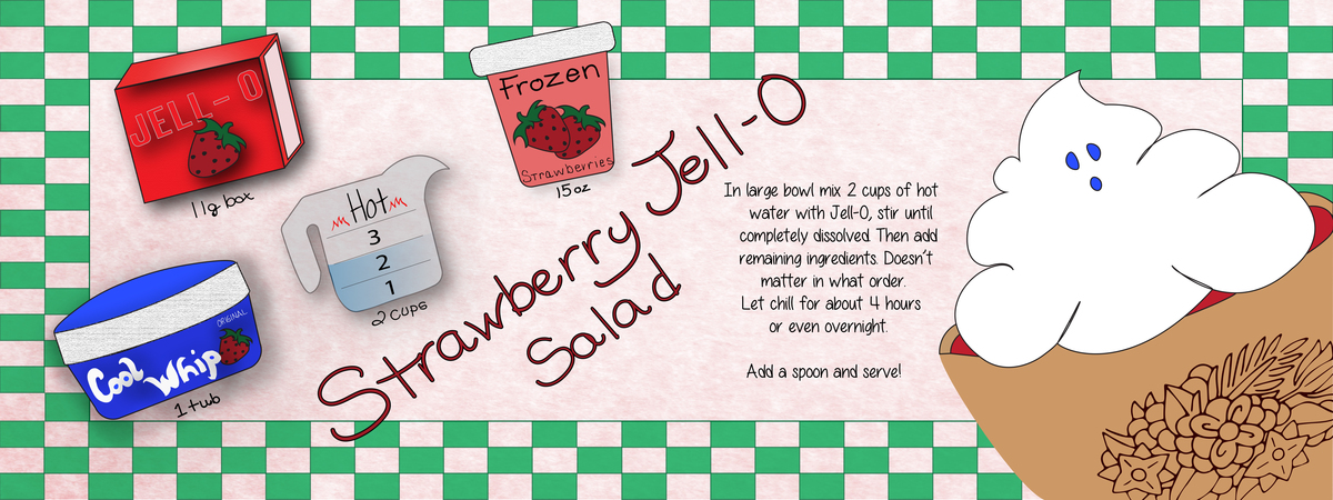 Strawberry Jell-O Salad by Nora Tavis Muse