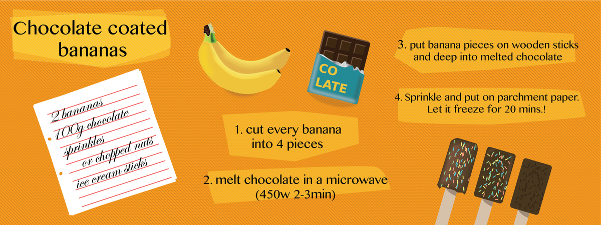 Chocolate coated bananas by Iris Choco3