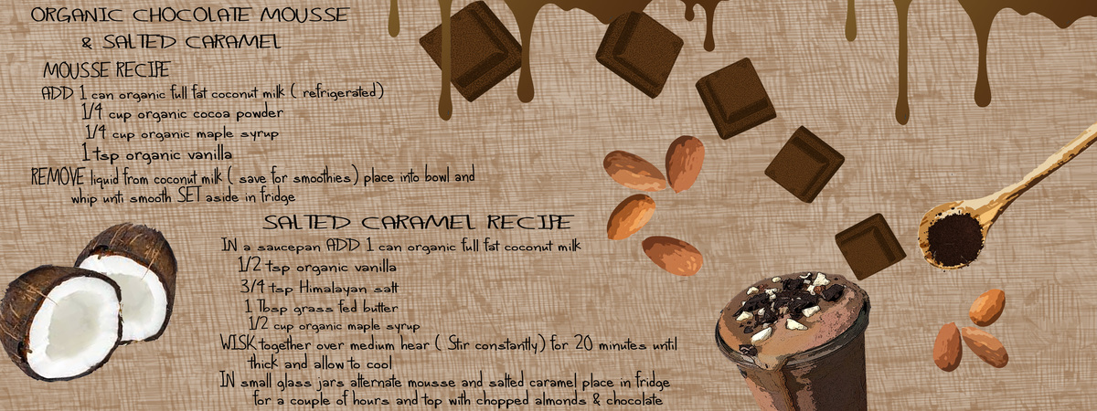 Chocolate Mousse with Salted Caramel by Irene Zing