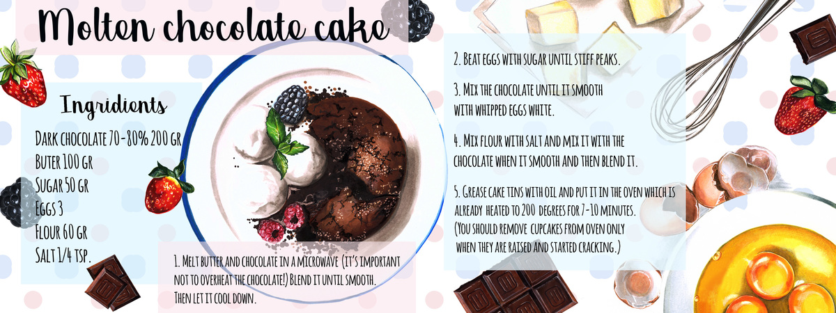 Molten Chocolate Cake by Olga Burunova