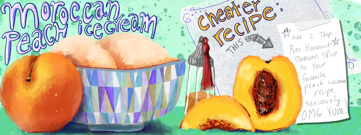 Cheater Moroccan Peach Ice-cream by Jennifer Geldard Cheaterpeach
