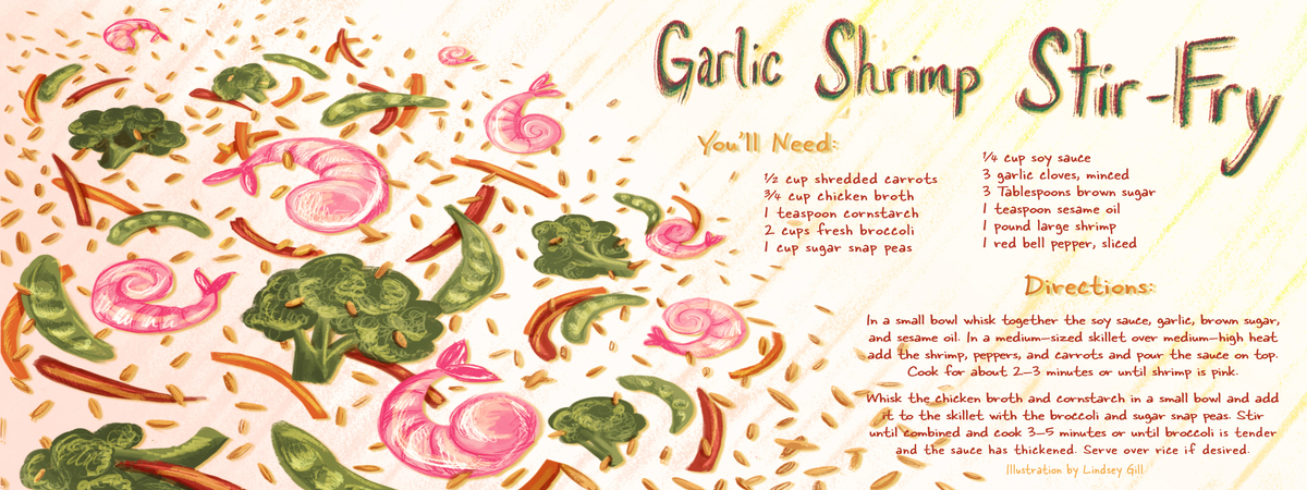 Garlic Shrimp Stir-Fry by Lindsey Gill