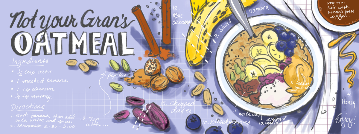 Not Your Gram's Oatmeal by Olivia Bishop Vdsillustration