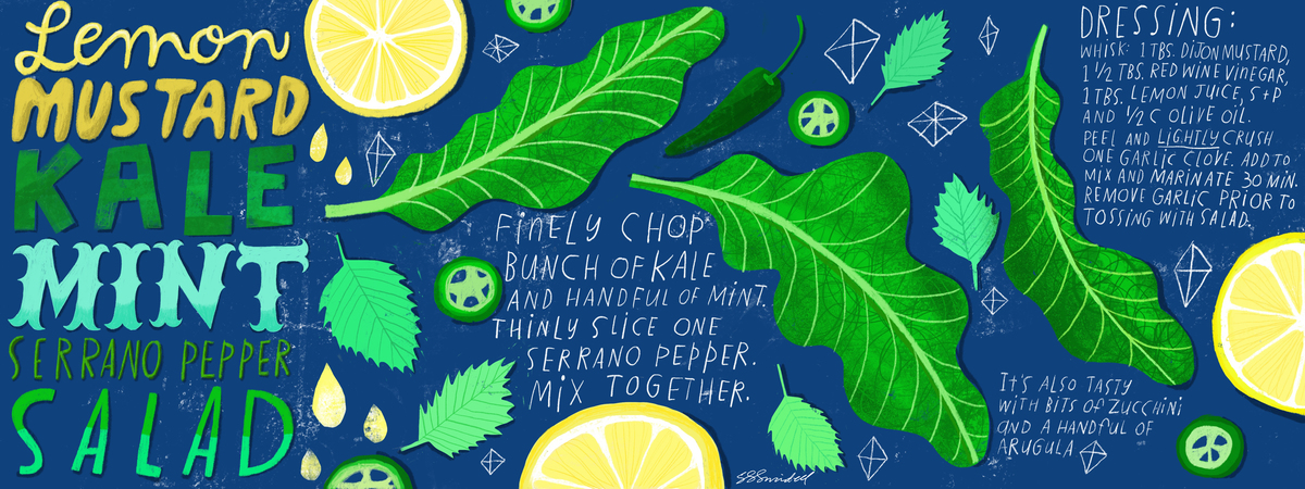 Lemony Kale Mint Salad by Salli S. Swindell
