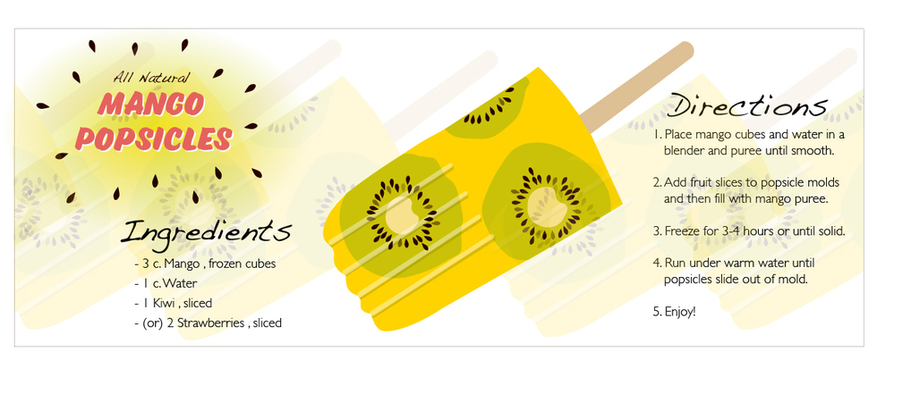 All Natural Mango Popsicles by Madeleine Jewel Dakters