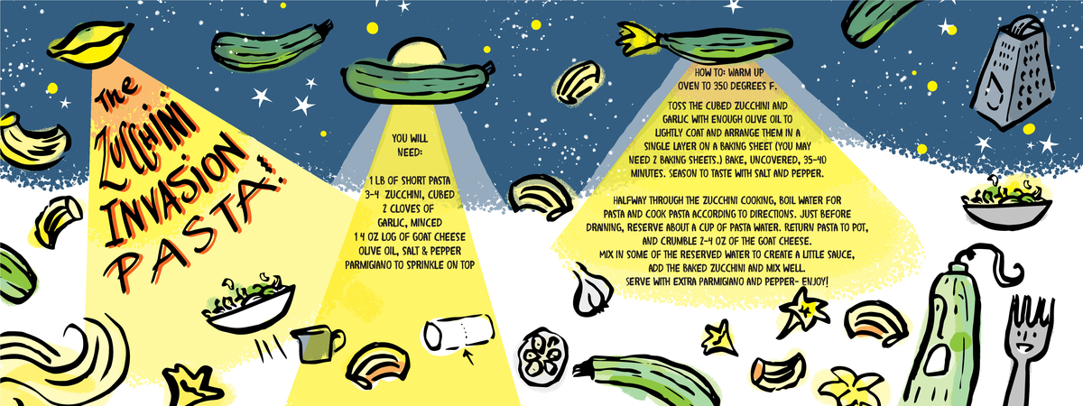 The Zucchini Invasion Pasta by Leticia Plate