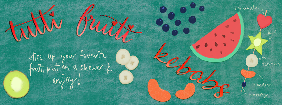 Tutti Fruiti Kebab by Sazerelli Designs