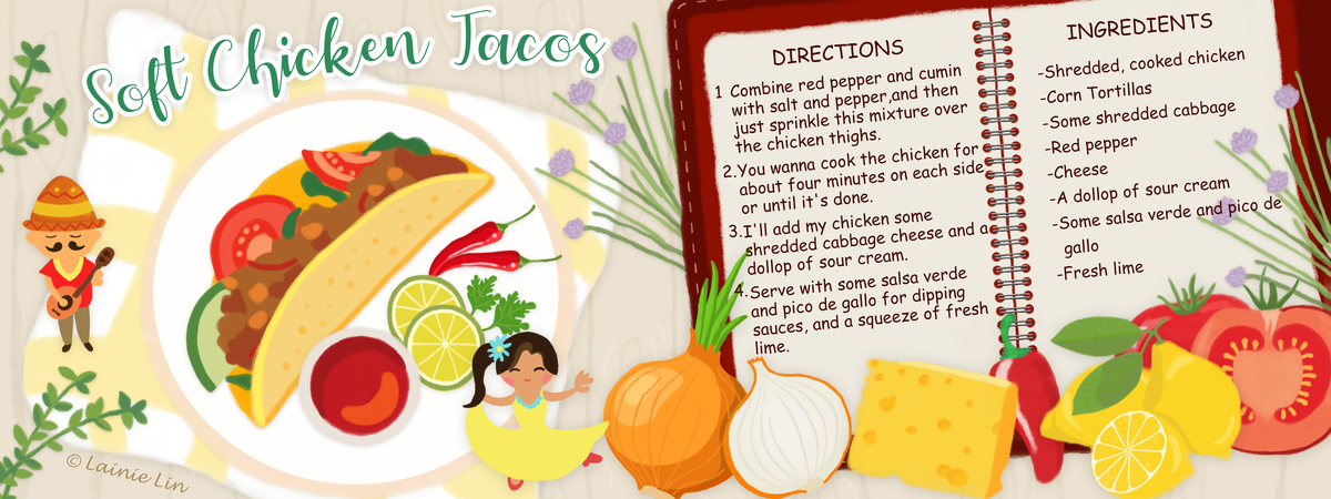Soft Chicken Tacos by Lainie Lainie soft chicken tacos
