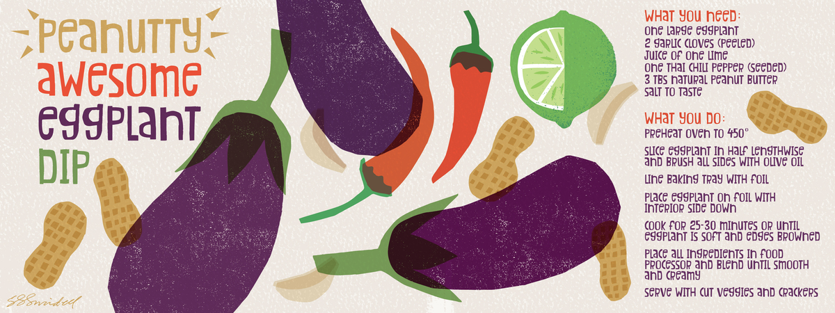 Peanutty Awesome Eggplant Dip by Salli S. Swindell