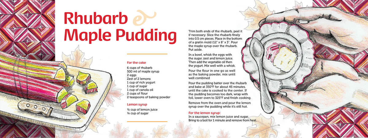 Rhubarb and Maple pudding by Isabelle LF
