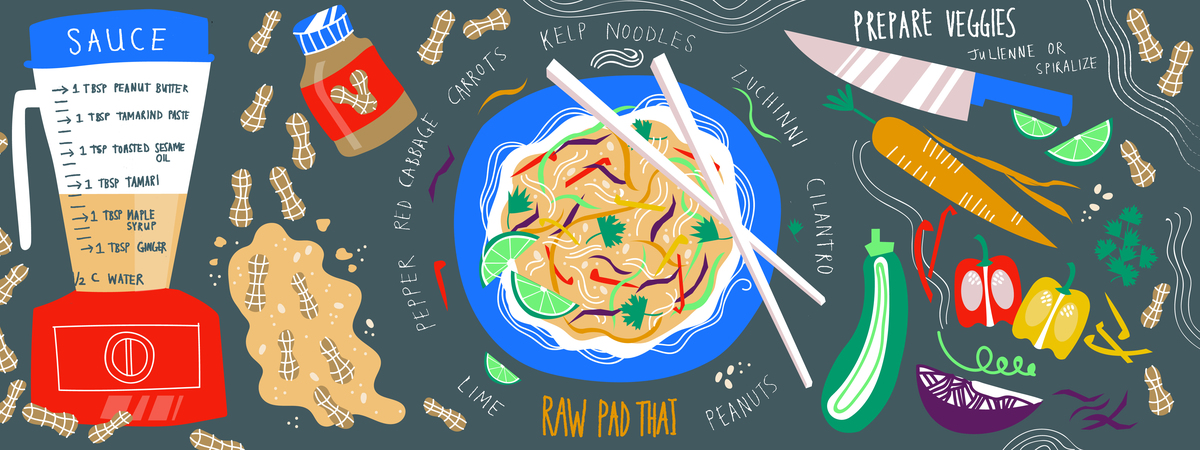 Raw Pad Thai with Peanut Butter Sauce! by Alysha Dawn
