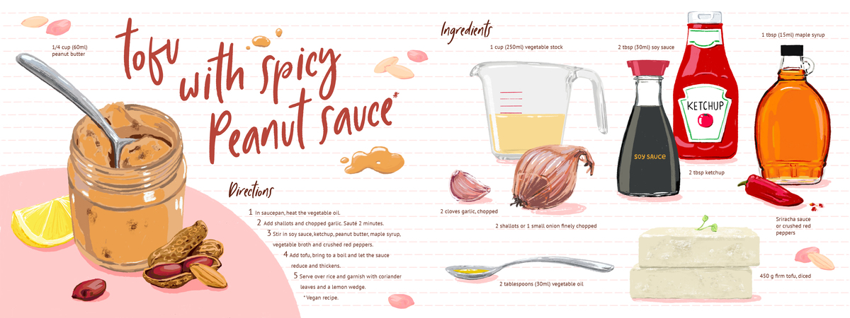 Tofu with Spicy Peanut Sauce by Catarina Oliveira