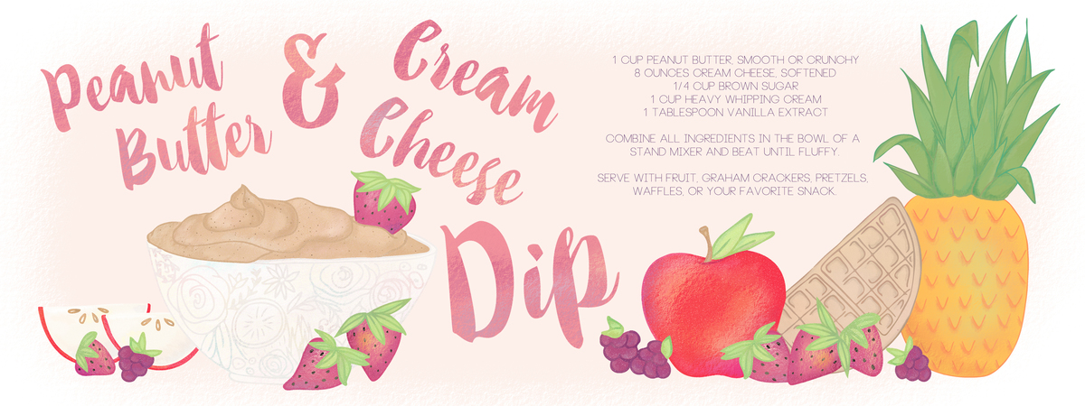 Peanut Butter and Cream Cheese Dip by Samantha McLelland Pb recipe comp