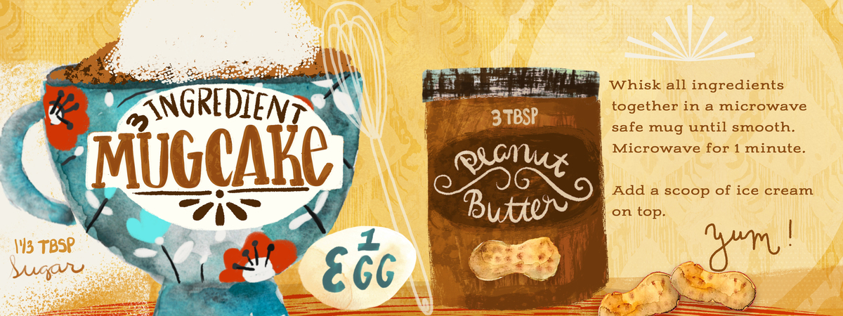 Super Easy 3 Ingredient Peanut Butter Mug Cake by Bridgett Stahlman