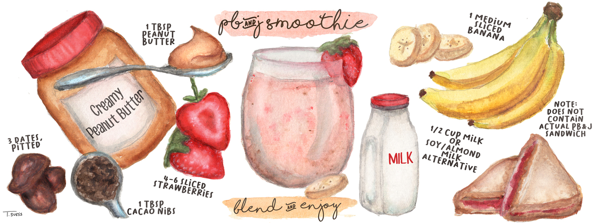 PB&J Smoothie by Tara Suess Tara suess pbj contest entry 10.9.18
