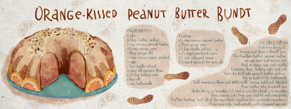 Orange Kissed Peanut Butter Bundt by Zatmeniee