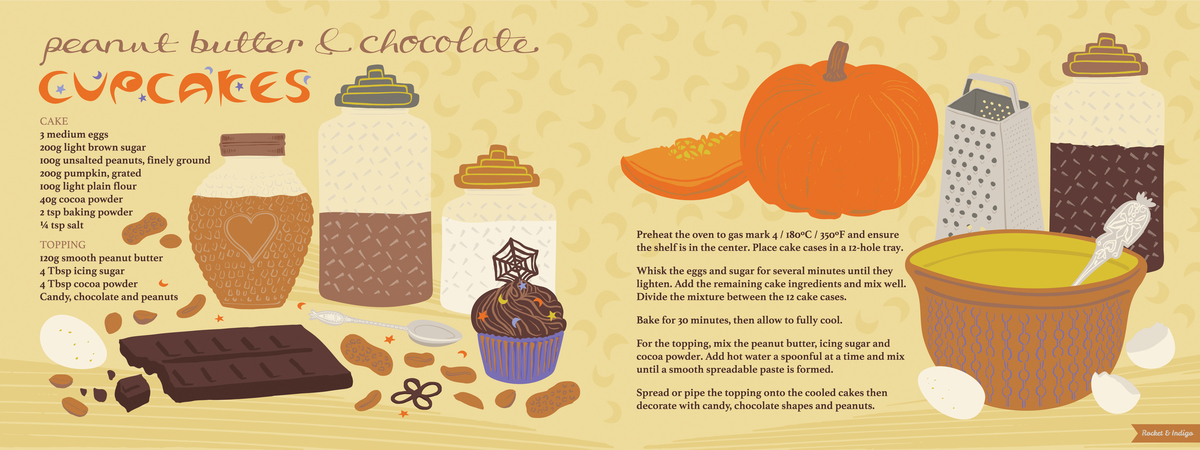 Peanut Butter & Chocolate Cupcakes by Sue Gibbins