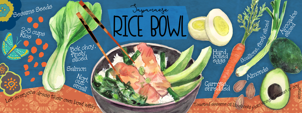 Japanese Rice Bowl by Frances Schifrin Newcombe