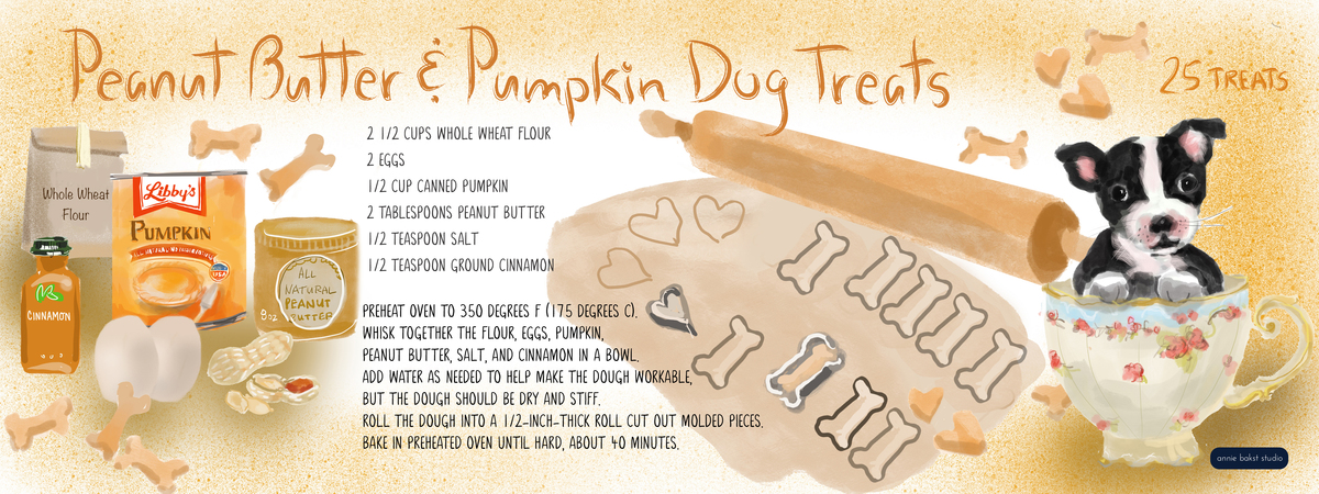 Peanut Butter Pumpkin Doggy Treats by Annie Bakst