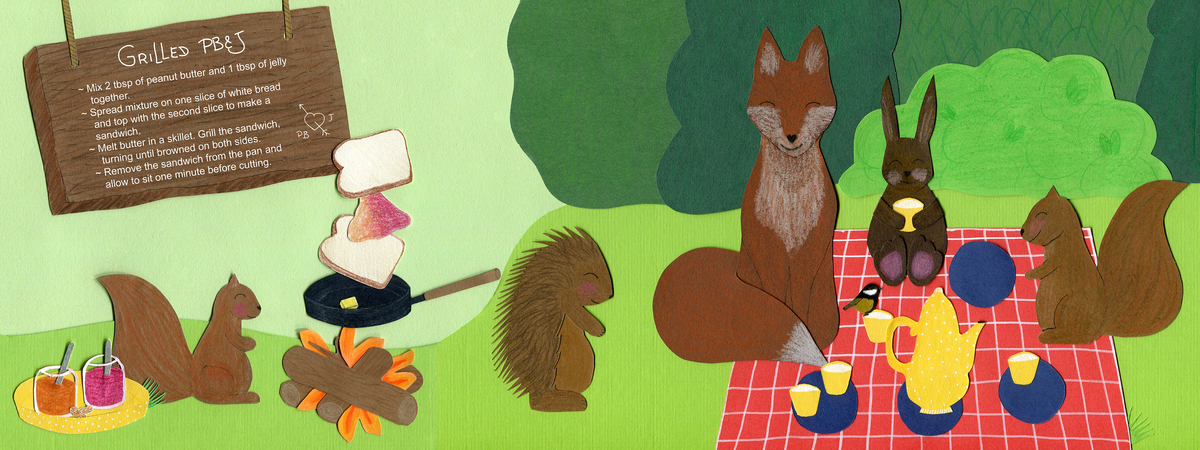 Grilled PB&J Picknick by Miss Friszz Theydrawandcook grilled pbj 300dpi rgb