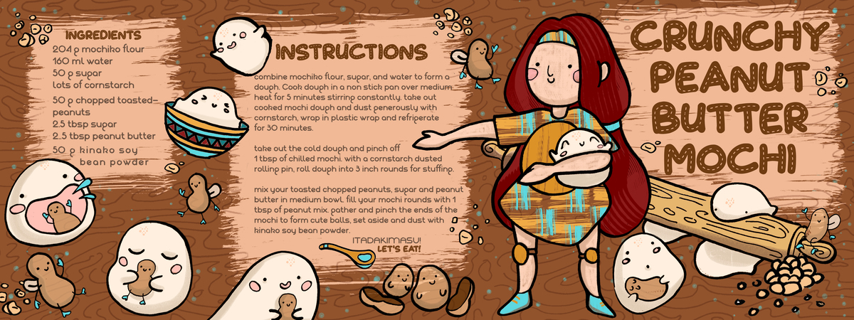 Crunchy Peanut Butter Mochi by BoYi Wong
