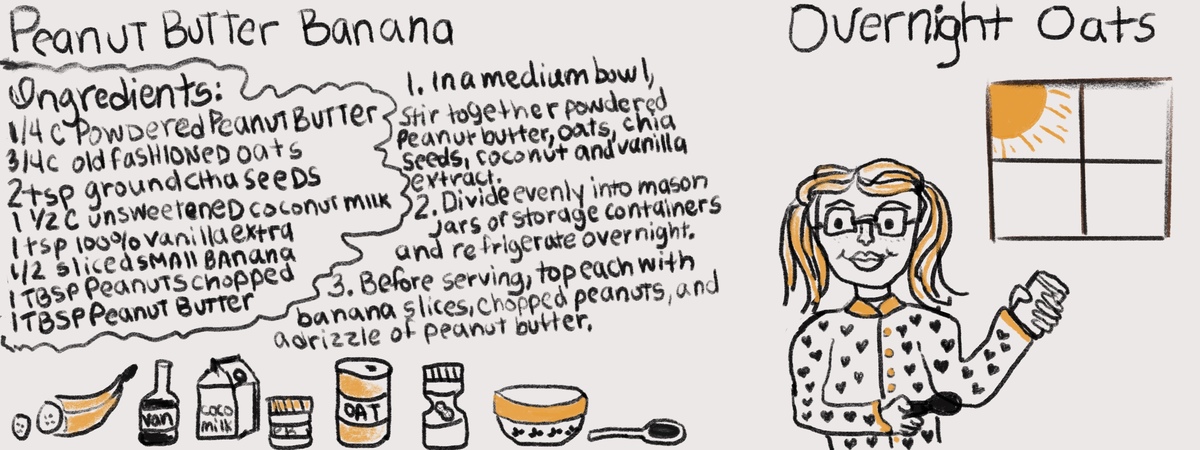 Peanut butter banana overnight oats by Christine Benda