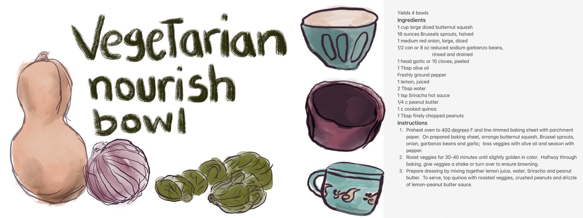 Vegetarian nourish bowl by Christine Benda