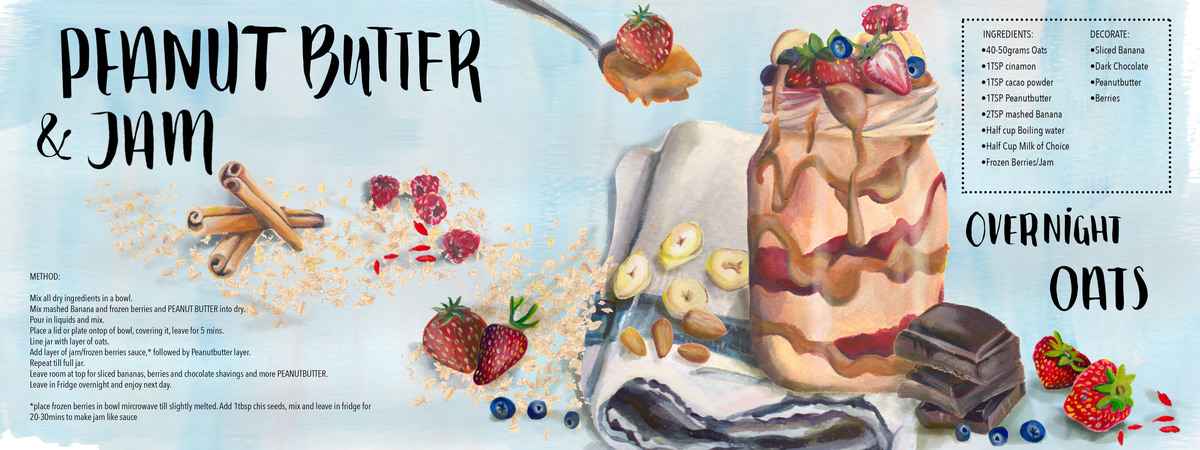 Peanutty Buttery Overnight Oats by Daisy Osborne Drawandcooknew 1