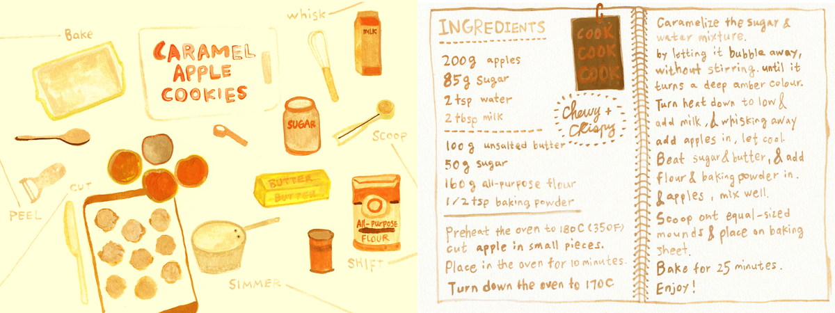 Caramel Apple Cookies by Elly Chen