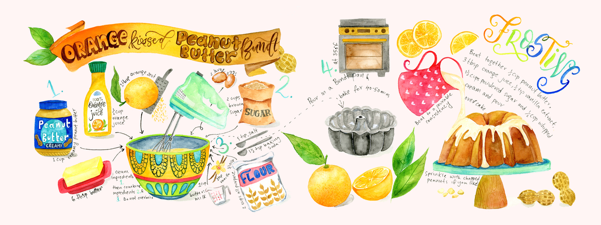 Orange kissed peanut butter Bundt by Ayesha Siddiqua Ansari