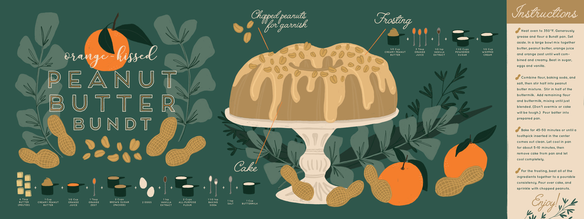 ORANGE-KISSED PEANUT BUTTER BUNDT by Kristen Almeida