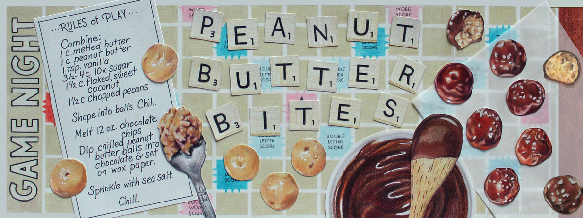 Game Night Peanut Butter Bites by Joan Chamberlain Designs