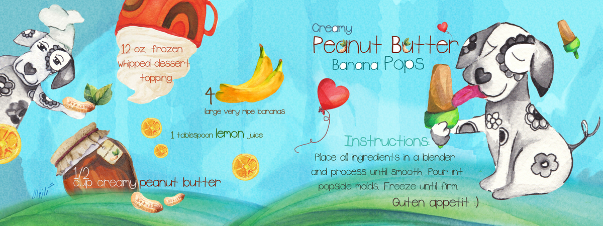 Creamy Peanut Butter Banana Pops by Golnaz Vala