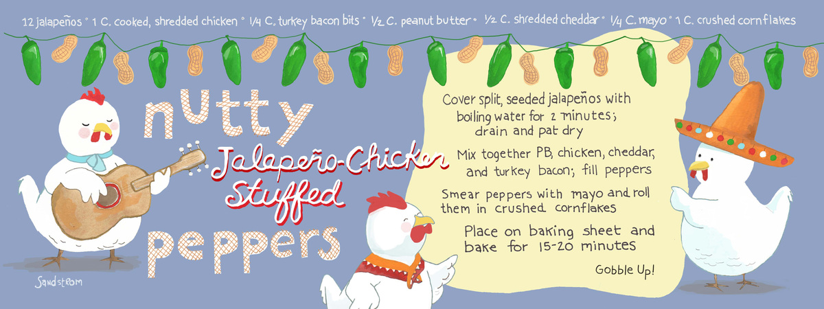 Nutty Chicken-Jalapeno Peppers by Karen Sandstrom Sandstrom pb recipe